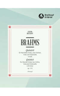 brahms j. - quinteto si m (pt) cl(va)/2v/va/vc - op.115