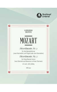 mozart w.a. - divertimento nº3 2cl/fg(3cl) - kv.229 (439b)