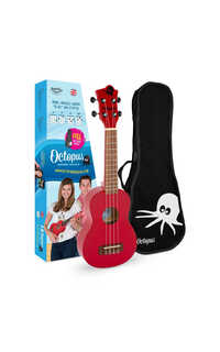ukelele soprano - octopus uk-205rds rojo