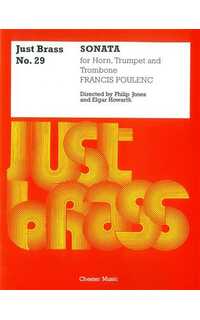 poulenc f. - sonata (sc+pt) tb/tp/tr -