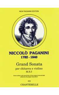 paganini n. - gran sonata guitarra/violin urtext