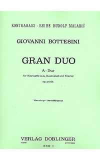 bottessini g. - gran duo la m - clarinete y contrabajo op.post.