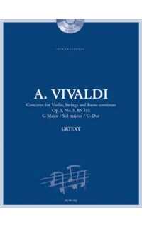 vivaldi a. - concierto sol m op.3 nº3 (+cd) (v) - rv.310