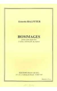 halffter e. - homenajes (sc+pt) (violin/ celloy piano)