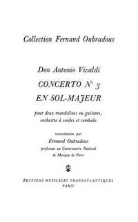 vivaldi a. - concierto nº3 sol m (mandolinas) - rv.532