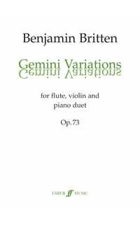 britten b. - gemini variations (sc+pt) fl/vp - op.73
