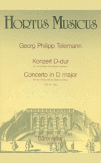 telemann g.p. - concierto re m twv40: 202 4 violines sin continuo(sc+pt)