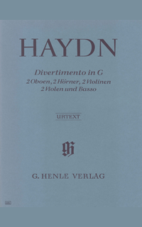 haydn j. - divertimento sol m urtext (sc+pt) -