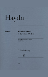 haydn j. - concierto fa m hob.xviii/3 urtext piano y cuarteto de cuerda