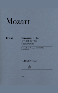 mozart w.a. - serenata sib m kv. 361 (370a) urtext -