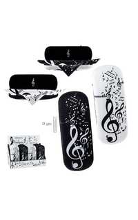 regalo - funda de gafas con paño 2 colores blanca y negra