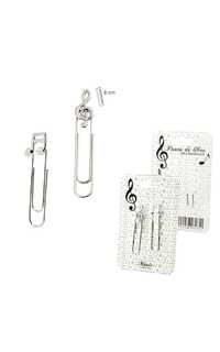 regalo - set de 2 "clips" puntos de libros con motivo musical