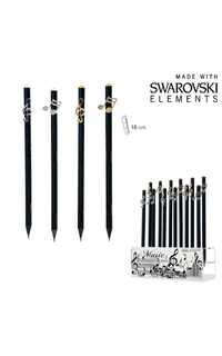 regalo - lapiz negro con notas surtidas musica