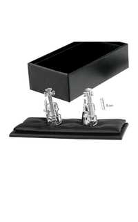 regalo. - gemelos violines plateados (cod=jv08258)