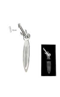 regalo - punto de libro/abrecartas de guitarra con piedrecitas