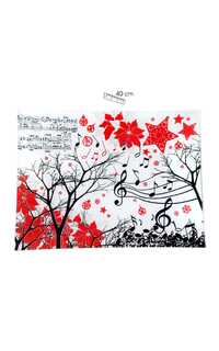 regalo - bandeja 40 x 30 ramas y notas musicales