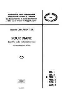 charpentier j. - pour diane (trompa en fa o saxofon y piano)