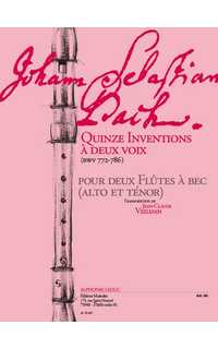 bach j.s. - invenciones a 2 voces (15) 2 flautas dulces