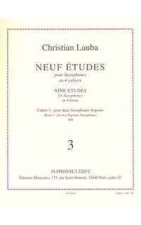 lauba c. - estudios v.3 (9) (2 saxos sopranos sib) -