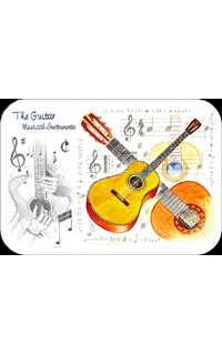 regalo - mantelito individual de guitarras