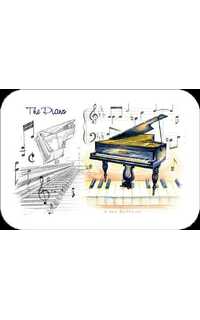 regalo - mantelito individual de pianos ( pack 4)