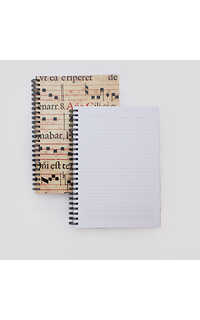 regalo - cuaderno a5 con motivos musicales (partitura en relieve) en color