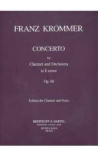 krommer f. - concierto mi m - op.86 - clarinete y piano