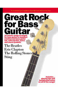 great rock for bass guitar (tablatura): beatles+clapton+rolling stones+sting