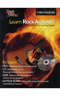 the rock house method learn rock acoustic guitar intermediate (cd+dvd) (tablatura)