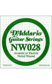 cuerda guitarra eletrica - d'addario 028