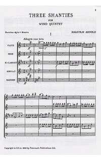 arnold m. - three shanties op.4 partitura quinteto