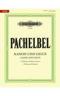 pachelbel j. - canon re m y giga (3 violines y piano) urtext