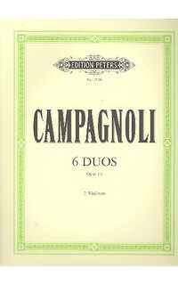 campagnoli b. - duos (6) - op.14 - 2 violines