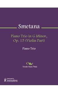 smetana b. - trio sol m (sc+pt) v/vcp - op.15