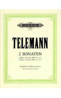 telemann g.p. - sonatas re m y do m twv41 d4 y c5 (flauta alto y piano