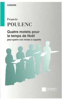 poulenc f. - motets pour le temps de noel (satb) -