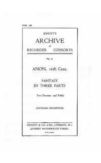 anonimo - fantasia en tres partes "serviteur suis" (s.xvi)