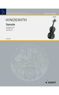 hindemith p. - sonata nº1 (1922) (va) - op.25
