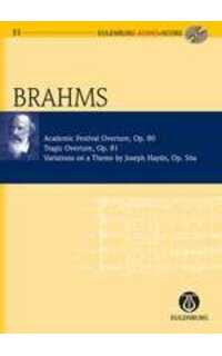 brahms j. - 3 piezas de orquesta op.80/81/56a (+cd) (bolsillo)