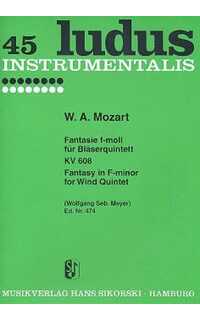 mozart w.a.- quinteto fantasia fa m kv608 (fl/ob/cl/tr/fagot)