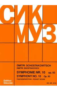 shostakovich d. - sinfonia nº10 - op.93 (bolsillo)