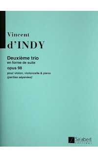 d´indy v. - trio con piano nº 2 - op.98