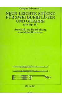 furstenau c. - piezas faciles para 2 flautas y guitarra (9) op.10