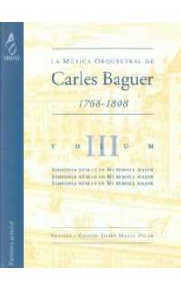 baguer c. - musica orquestal v.iii - sinfonias 13.14 y 15