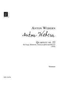 webern a. - cuarteto op.22 - violin clarinete saxo tenor y piano