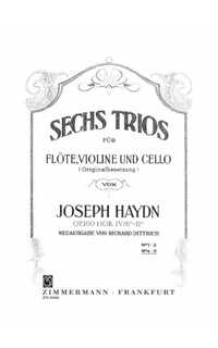 haydn j. - trios op.100 hob.iv/6-11 v.2 flauta , violin y chelo