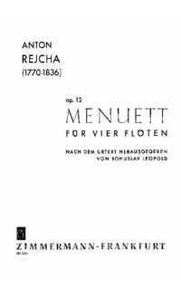 reicha a. - minueto op.12 4 flautas