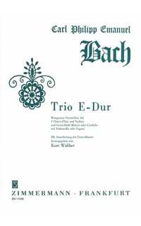 bach c.p.e. - trio mi mayor wq 11540 2 flautas y continuo