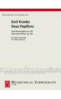 kronke e. - deux papillons op.165 - 2fl/p