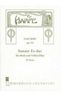 spohr l. - sonata mib m (sc+pt) - op.113 (arpa o violin y flauta)